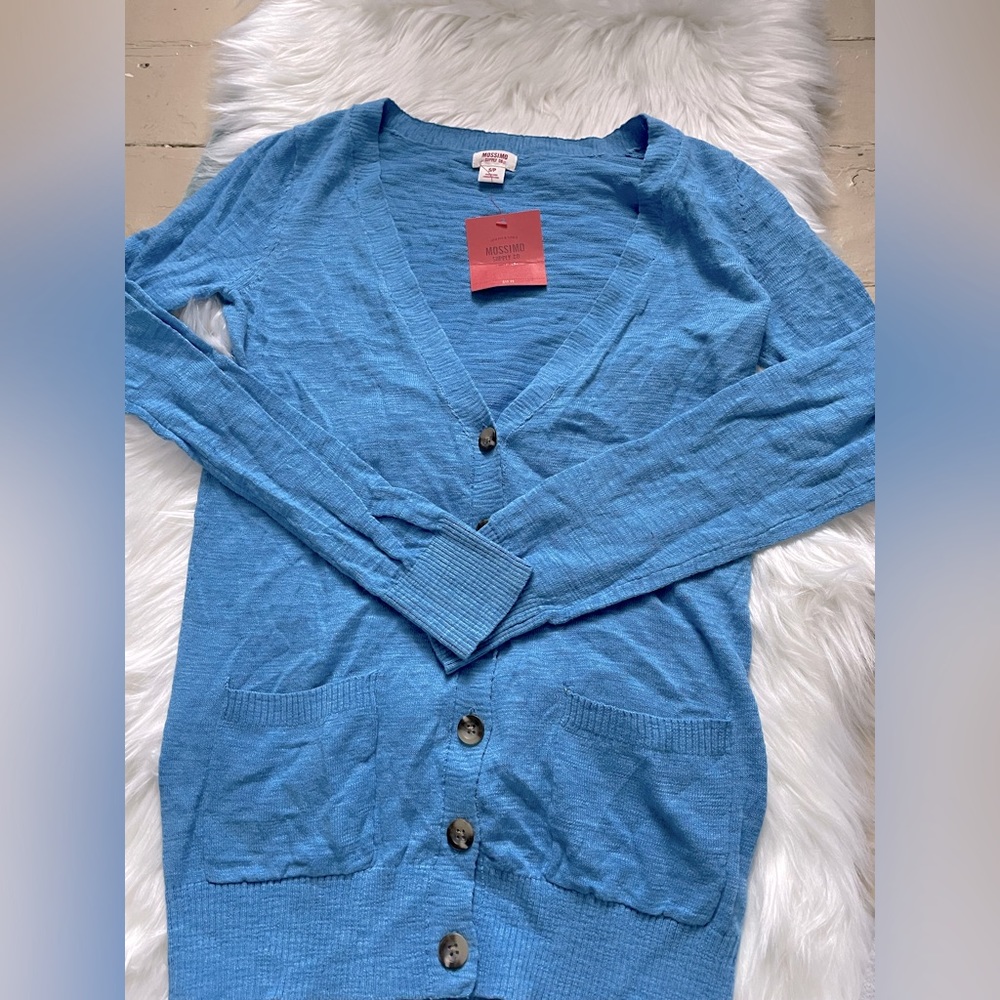 Sky Blue Long Sleeve Cardigan